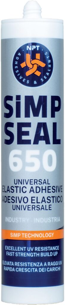NPT SiMP-Seal 650, 290ml, melna, daudzfunkcionāla vienkomponenta SiMP elastīgā līme un hermētiķis. Pilnīgi bez smaržas un ar ļoti zemu emisiju līmeni.