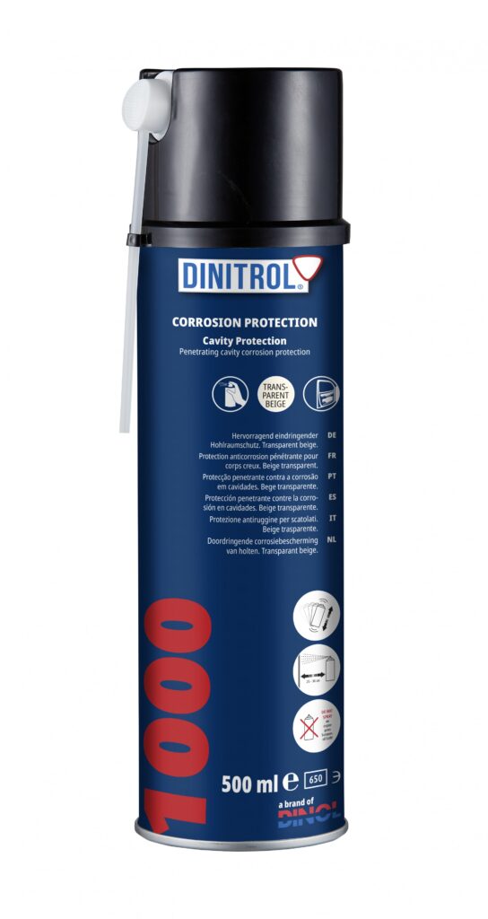 Dinitrol 1000. Aizsargvasks, ilgstošs korozijas aizsardzības līdzeklis dobuma blīvēšanai, 500ml