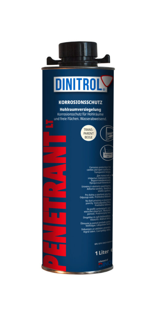 Dinitrol Penetrant LT 1l, jaunu un lietotu auto virsbūves slēgto (durvis, sliekšņi, ...) un atklāto virsmu pretrūsas aizsardzībai.