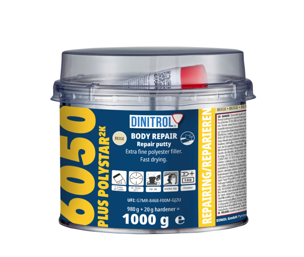 DINITROL 6050 Plus Polystar 2K, auto remonta špaktele, 2kg
