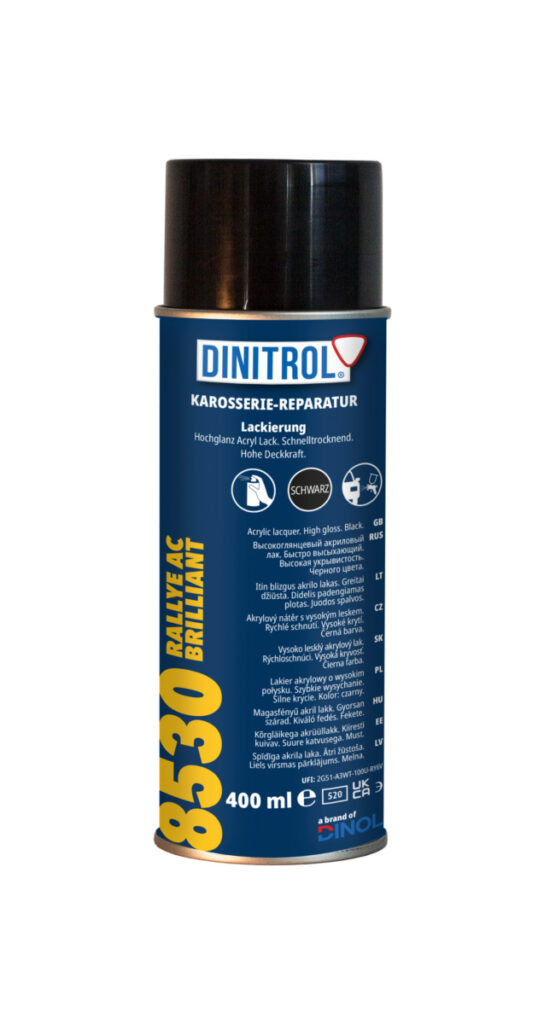 Dinitrol 8530 Melna glancēta akrila krāsa 400ml