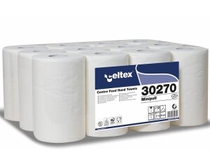 Celtex papīra dvieļi Minipull 2 kārtas 72m balts ar serdi