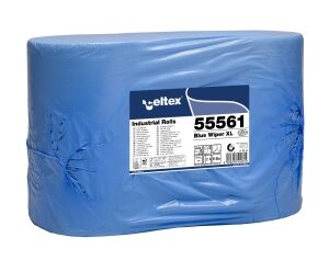 Industriālais papīra rullis 2 kārtas, zils 1000 loksnes 360m