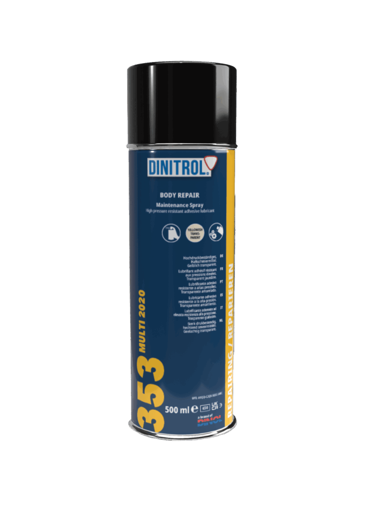 Dinitrol 353, 500ml ķēžu eļļošanai, pārtikas rūpniecības, konservu un cukura rūpniecības, papīra rūpniecības, Jūras kara flotes, civilās inženierijas un transportlīdzekļu sektora sistēmām.