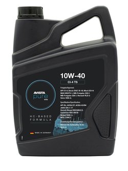 AVISTA PURE EVO CI-4 TS SAE 10W-40, 1l